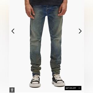 NWOT Men’s Purple P005 Vintage Aged Medium Rise Slim Leg Jeans